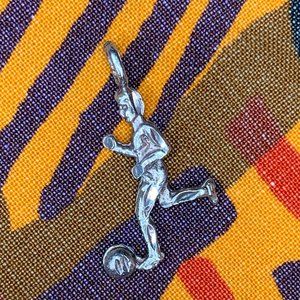 Sterling Silver Soccer Player Charm